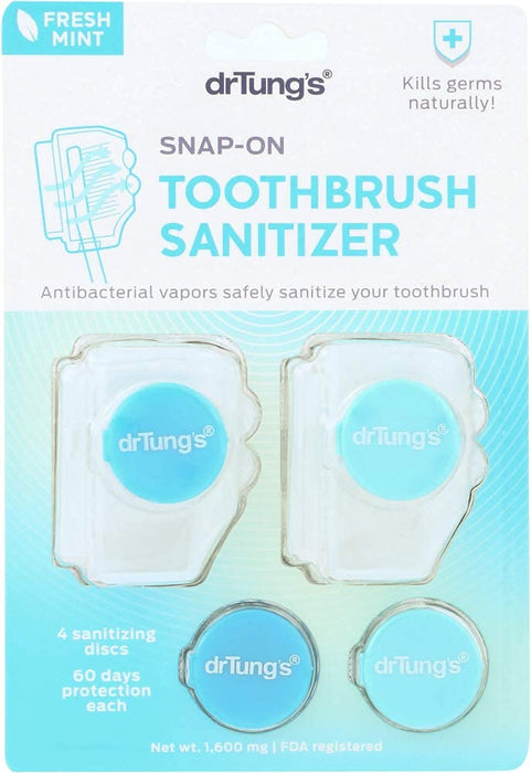 Dr. Tung`S  Snap-On Toothbrush Sanitizer  2 Pk