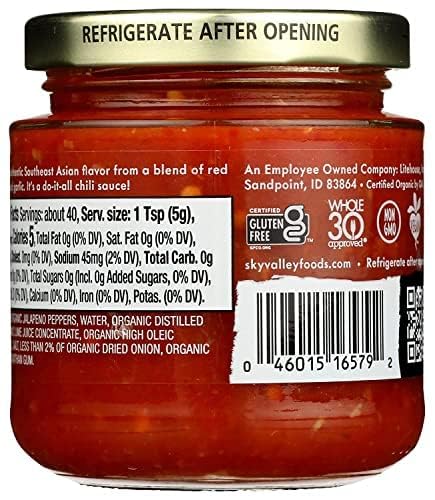 Sky Valley Organic Sambal Oelek Paste 7 oz