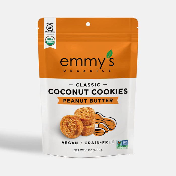 Emmys Organics  Organic Coconut Cookies Peanut Butter  6 Oz