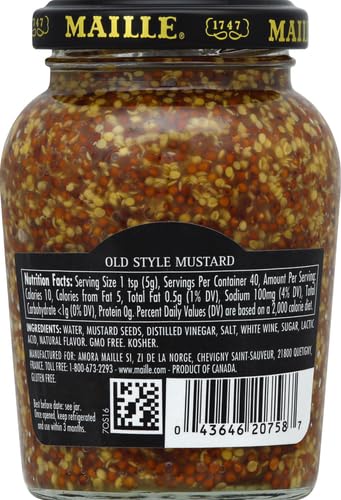 Maille Old Style Whole Grain Dijon Mustard 7.3 oz