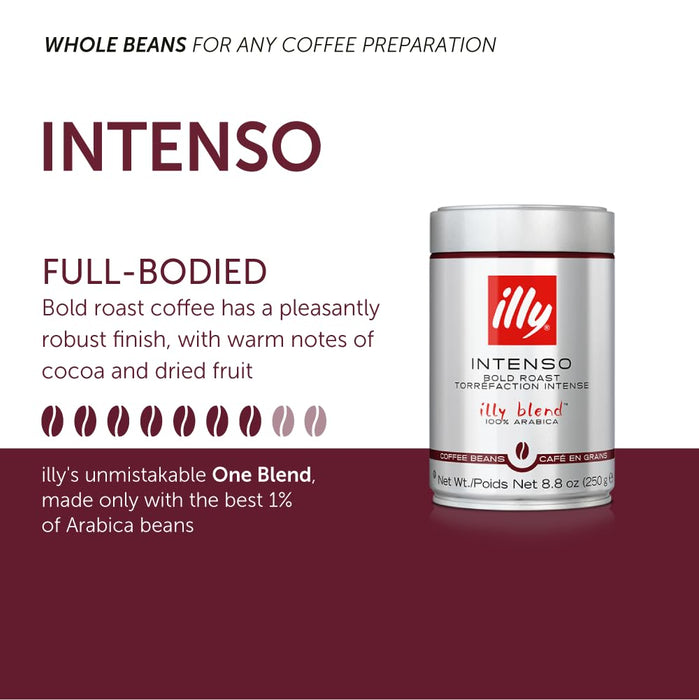 Illy Caffe  Whole Bean Dark Roast   8.8 oz