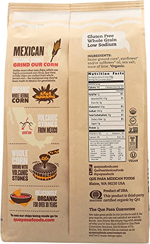 Que Pasa  Organic Tortilla Chips White Corn  11 Oz