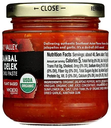Sky Valley Organic Sambal Oelek Paste 7 oz