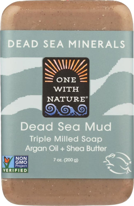 One With Nature Dead Sea Mud Triple Milled Bar Soap 7 Oz