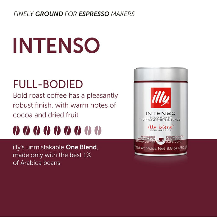 Illy Caffe  Espresso Ground Dark Roast   8.8 oz