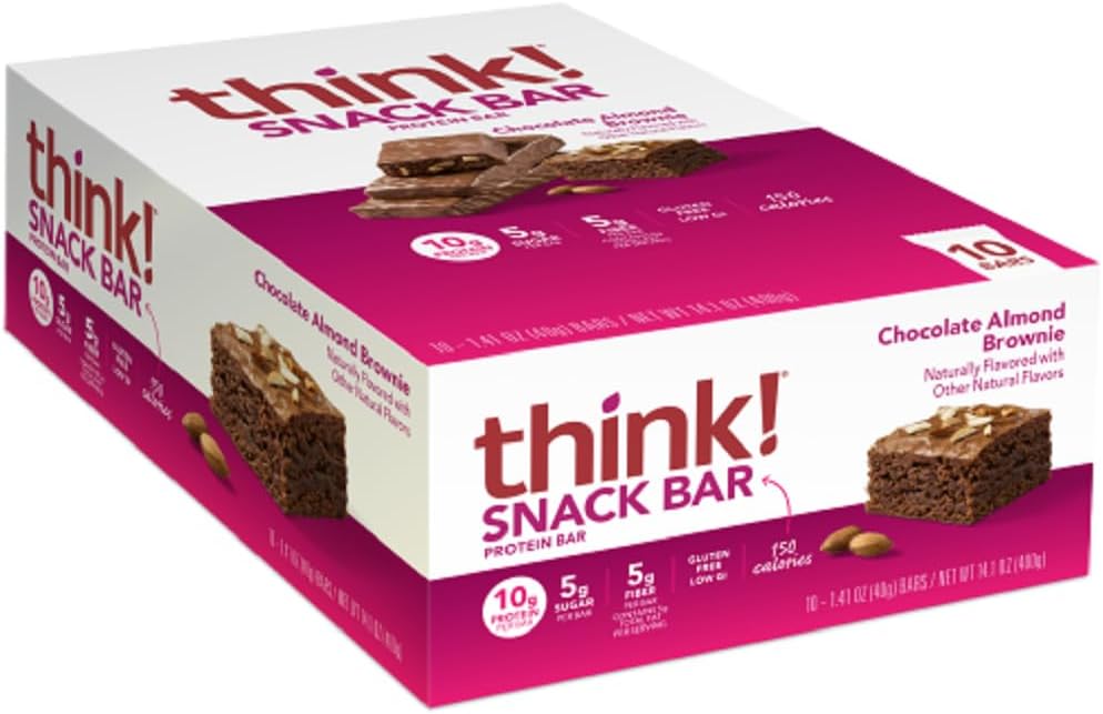 Think  Protein+150 Calorie Bar Chocolate Almond Brownie   1.41 Oz