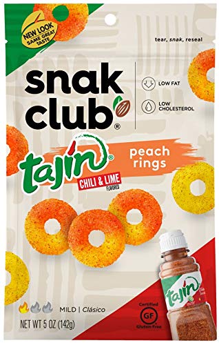 Snak Club Tajin Chili & Lime Peach Rings 5 oz