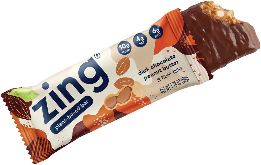 Zing Bar Dk Choc Peanut Butter 6/1.76 OZ