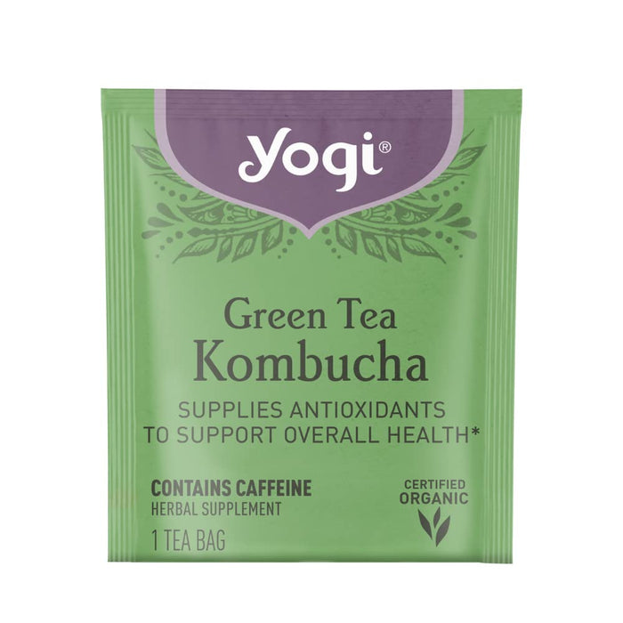 Yogi  Organic Caffein Free Herbal Green Tea Kombucha  16 Bag