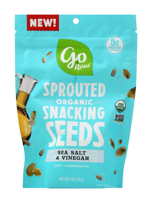 Go Raw Organic Sprouted Salt Vinegar Snacking Seeds 4 oz