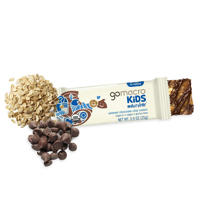 Gomacro  Organic Kids Macrobar Oatmeal Chocolate Chip Cookie   6.3 Oz