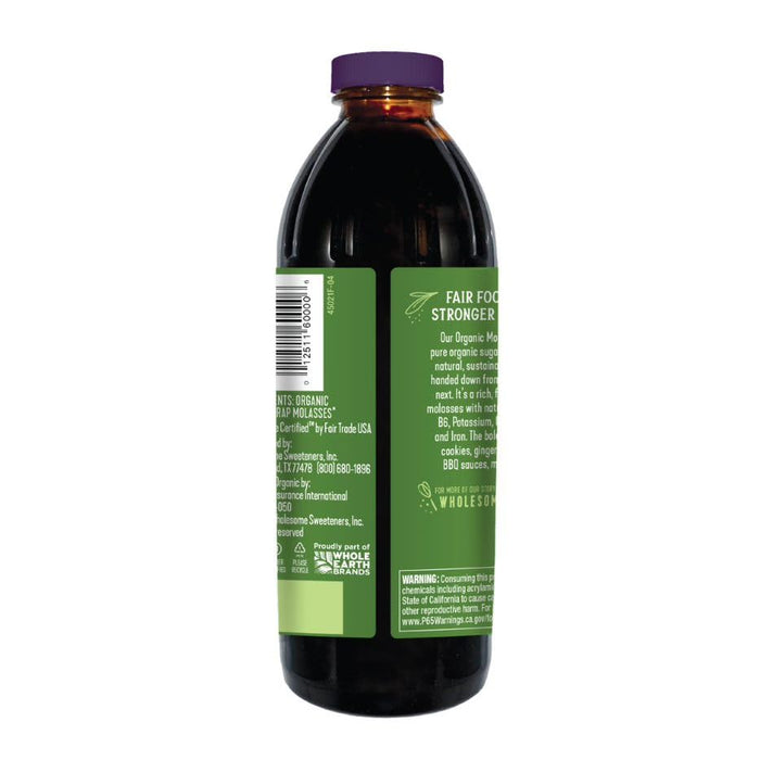 Wholesome  Organic Blackstrap Molasses  Unsulphured  16 Oz