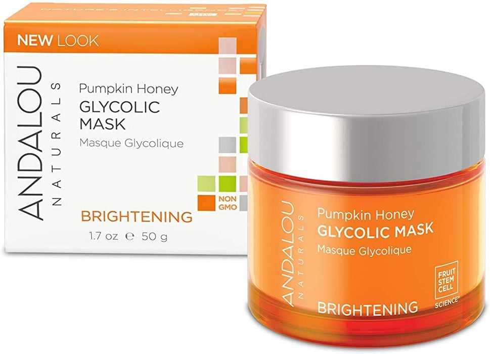 Andalou Naturals Glycolic Brightening Mask Pumpkin Honey 1 Each 1.7 Oz