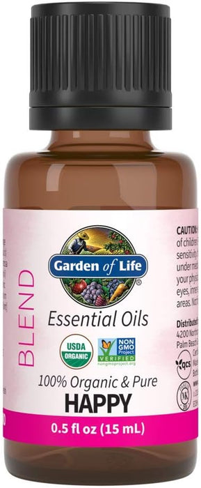 Garden Of Life  Organic Essential Oil Happy Blend  1 Each  0.5 Oz