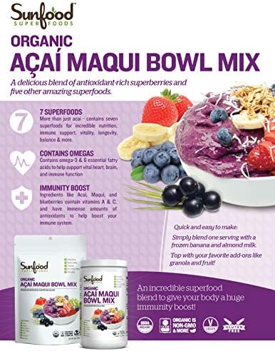 Sunfood Superfoods  Organic Acai Maqui Mix  1 Each  6 Oz