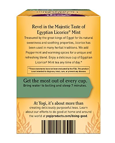 Yogi  Egyptian Licorice Mint Herbal Supplement  16 Ct