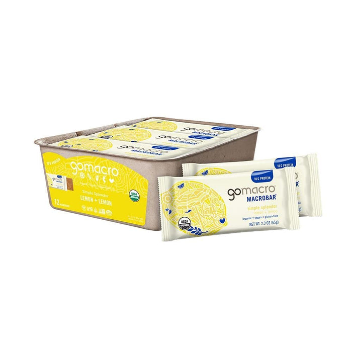 Gomacro  Organic Lemon Protein Bars   2.3 Oz