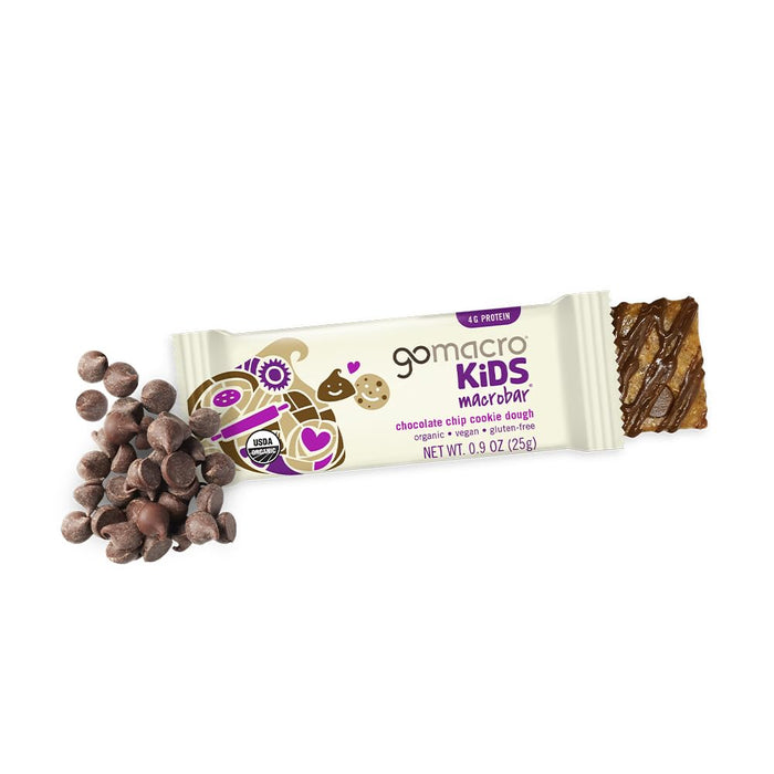 Gomacro  Organic Kids Macrobar Chocolate Chip Cookie Dough   6.3 Oz