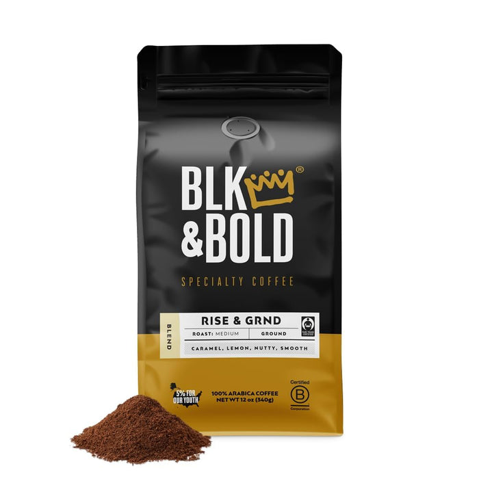 Blk & Bold  Rise and Grind Coffee Medium Roast 12 oz