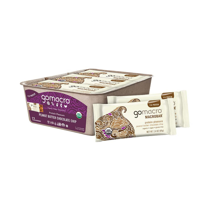 Gomacro  Organic Macrobar Peanut Butter Chocolate Chip   2.5 Oz