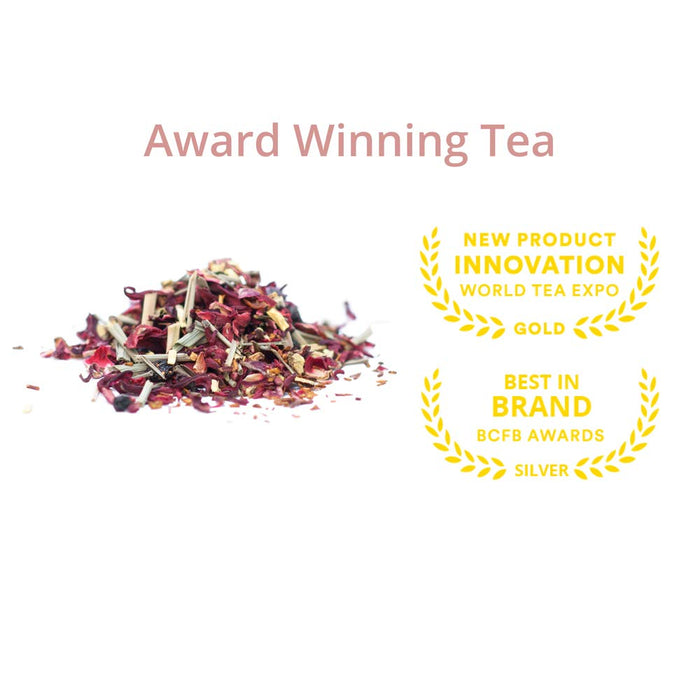 Justea Little Berry Hibiscus Loose Leaf Herbal Tea 3.2 Oz