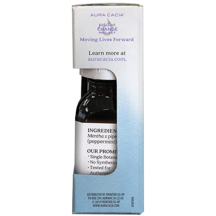 Aura Cacia  Peppermint Essential Oil Boxed Bottle   .5 Oz