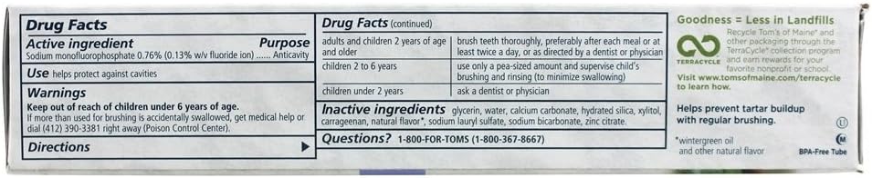 Tom'S Of Maine  Whole Care Wintermint Flavor Toothpaste  4 Oz