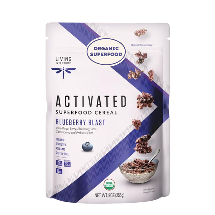 Living Intentions  Activated Superfood Cereal Blueberry Blast   9 Oz