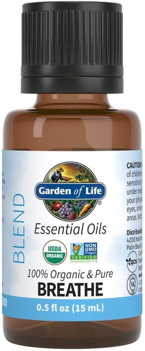 Garden Of Life  Ess Oil Organic Breathe Blend  1 Each  0.5 Oz