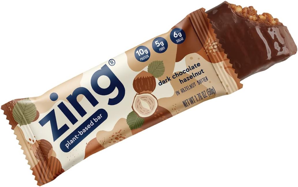 Zing Bar Nutrition Bar Dark Chocolate Hazelnut 1.76 Oz