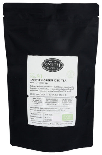 Smith Teamaker  Tahitian Green Iced Tea  12 Bag