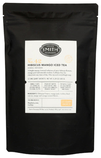 Smith Teamaker  Hibiscus Mango Iced Tea  12 Bag