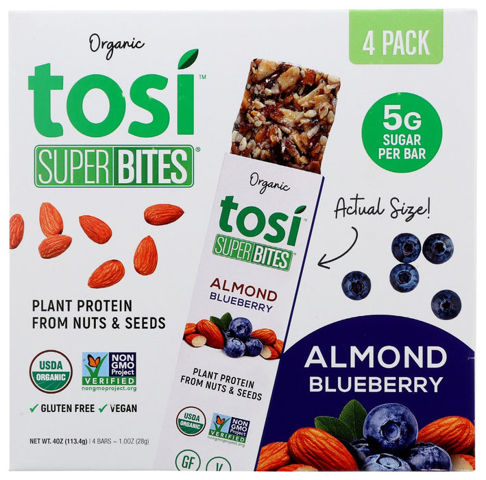 Tosi  Organic Superbites Almond Blueberry   4 Oz