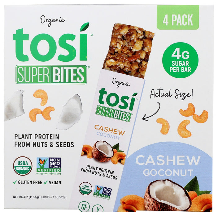 Tosi  Organic Superbites Cashew Coconut   4 Oz