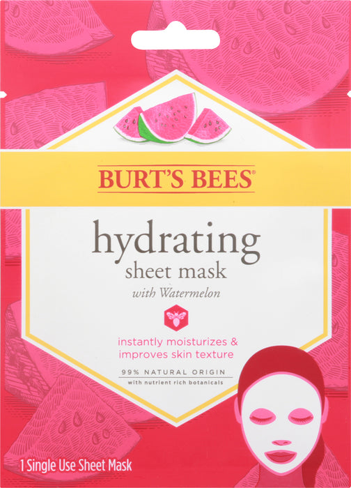 Burt'S Bees Hydrating Sheet Mask Watermelon 1 Ct