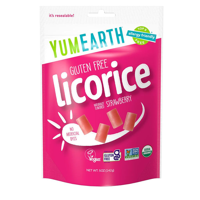 YumEarth Organic Gluten Free Strawberry Licorice Snack Packs 5 Oz