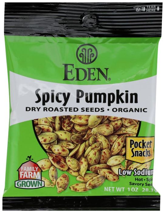 Eden Foods Organic Pumpkin Seeds Dry Roasted Spicy 1 oz