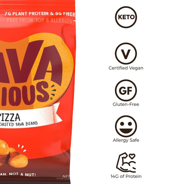 Favalicious Crunchy Roasted Fava Beans Pizza Flavor 2 OZ