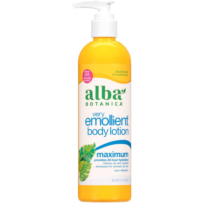 Alba Botanica Very Emollient Maximum Body Lotion Pump 1 Each 12 Oz