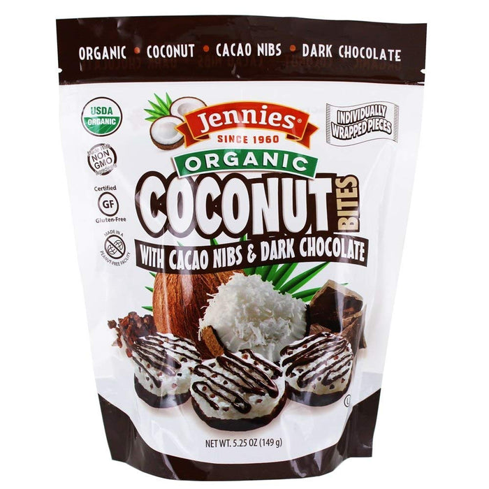 Jennies  Coconut Bites Organic Cacao Chocolate  5.25 Oz