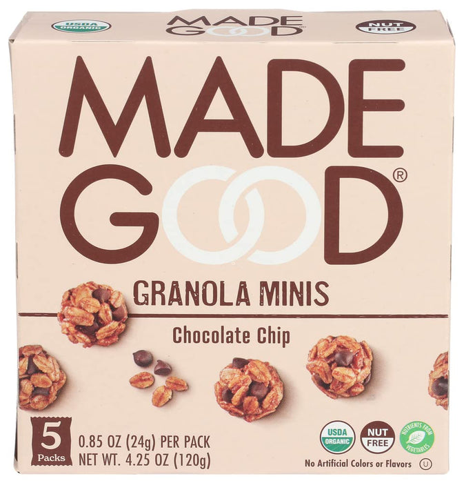 Made Good  Organic Granola Mini Chocolate Chips   5/.85 Oz