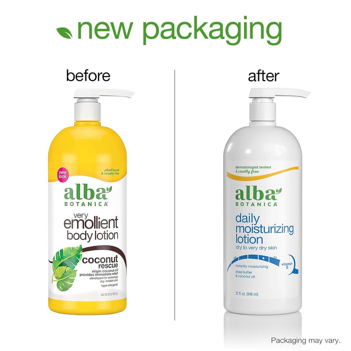 Alba Botanica Very Emollient Coconut Rescue Body Lotion Pump 1 Each 32 Oz