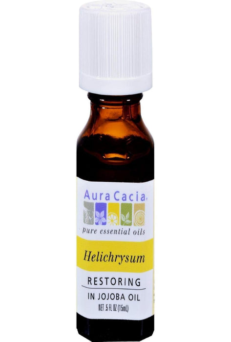 Aura Cacia  Helichrysym In Jojoba Oil  1 Each  0.5 Oz