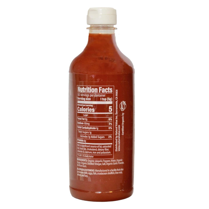 Natural Value Sriracha Chili Sauce Organic 18 oz