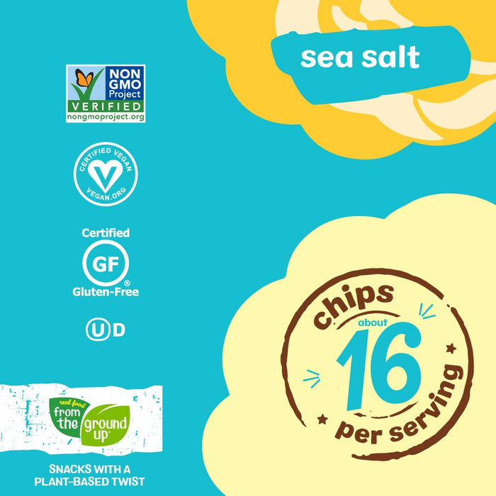 From The Ground Up  Cauliflower Potato Chips Sea Salt  3.5 Oz