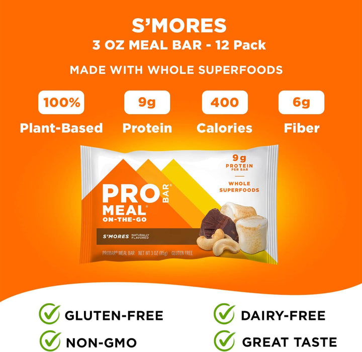 Probar  Organic S'Mores Meal Bar   3 Oz