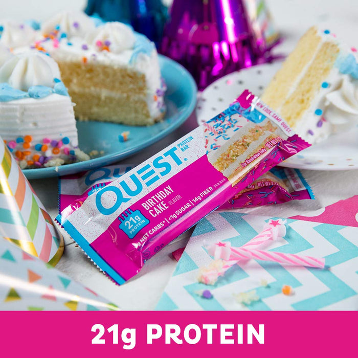 Quest Nutrition  Protein Bar Birthday Cake   8.5 Oz