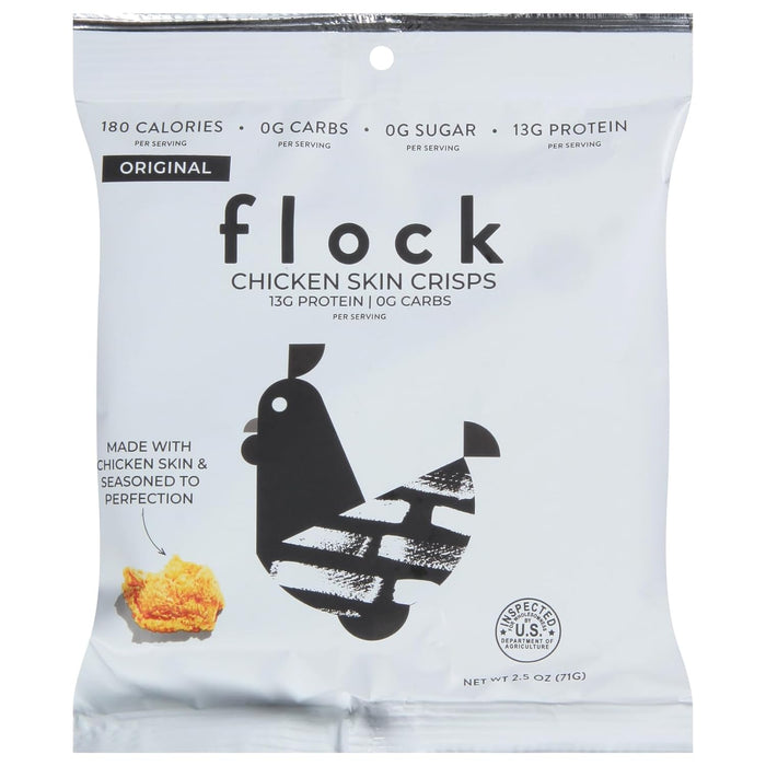 Flock Chicken Skin Crisps Original 2.5 OZ