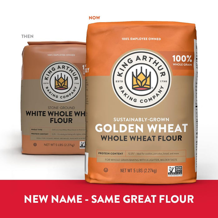 King Arthur Flour  Stone Ground White Whole Wheat Flour   5 Lb