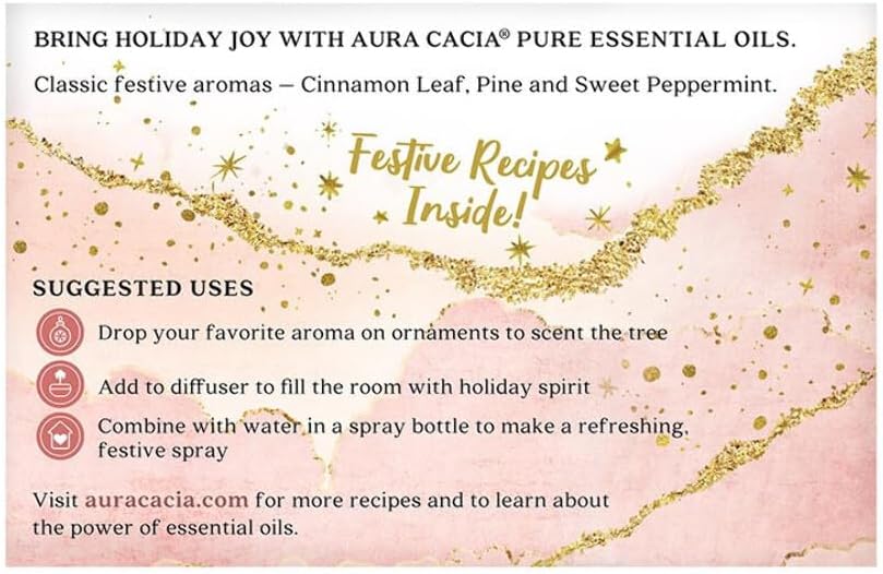 Aura Cacia  Holiday Essential Oil Kit  1 Each  1 Kit
